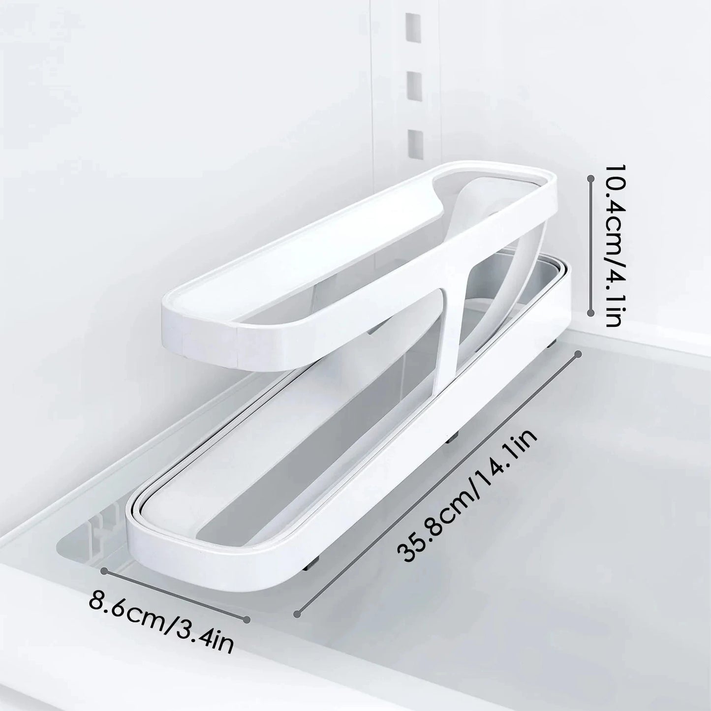 Automatic Rolling Egg Holder for Refrigerator Storage