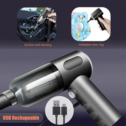 Wireless Car Vacuum Cleaner with Strong Suction (Wet & Dry)
