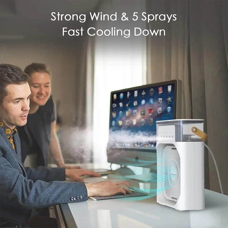 Portable 3-in-1 Mist Cooling Fan