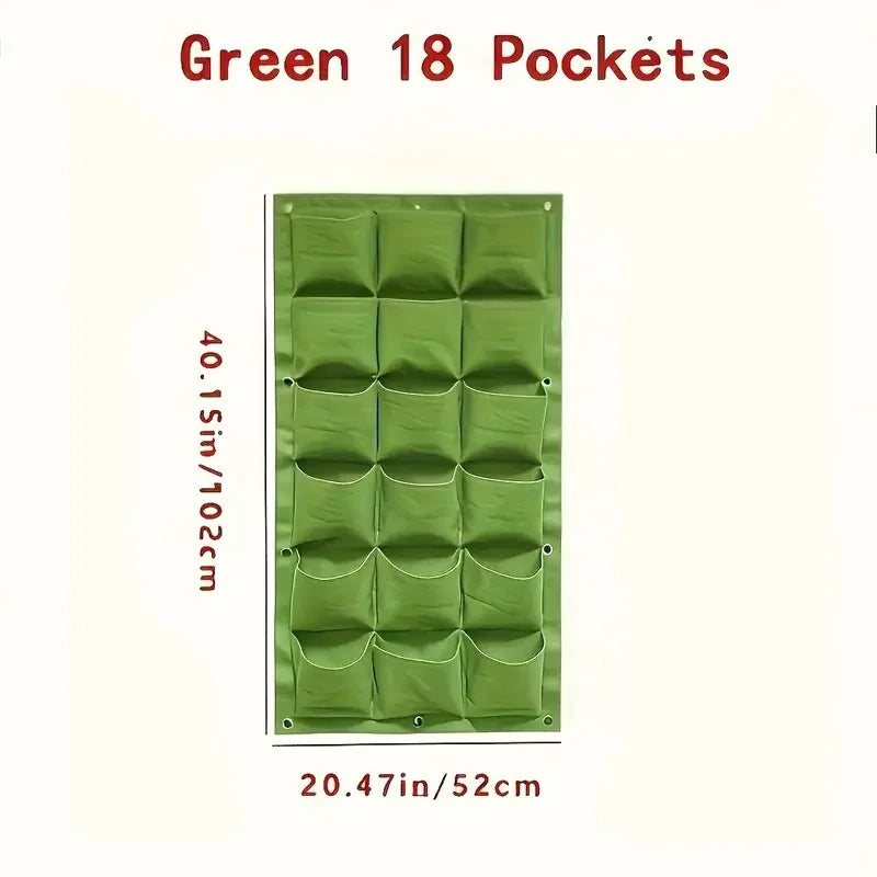 18-Pocket Vertical Wall Planter for Herbs & Vegetables