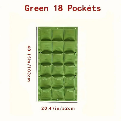 18-Pocket Vertical Wall Planter for Herbs & Vegetables