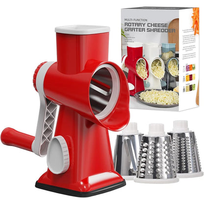 3-in-1 Rotary Cheese Grater & Vegetable Slicer (Manual)