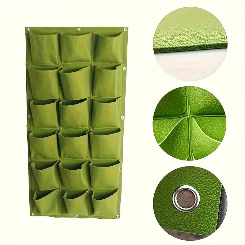 18-Pocket Vertical Wall Planter for Herbs & Vegetables