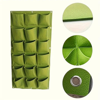 18-Pocket Vertical Wall Planter for Herbs & Vegetables