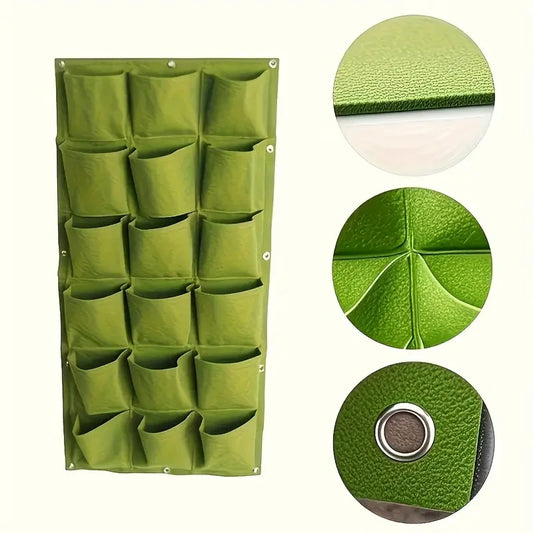 18-Pocket Vertical Wall Planter for Herbs & Vegetables