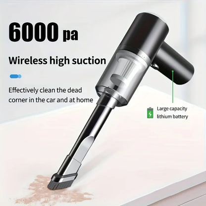 Wireless Car Vacuum Cleaner with Strong Suction (Wet & Dry)