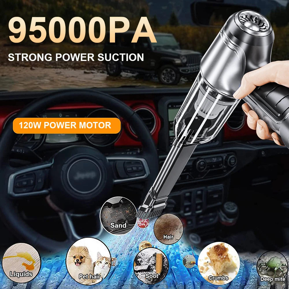 Portable Wireless Car Vacuum Cleaner with Strong Suction