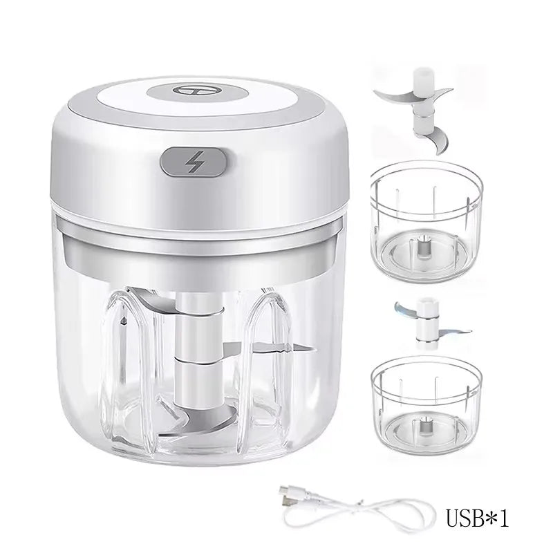 Mini Electric Garlic Chopper (250ml USB Rechargeable)
