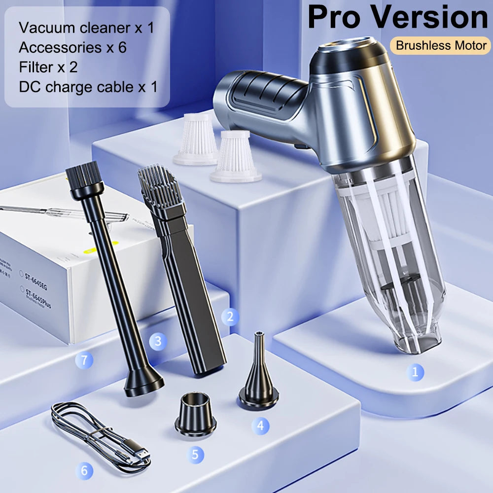 Portable Wireless Car Vacuum Cleaner with Strong Suction