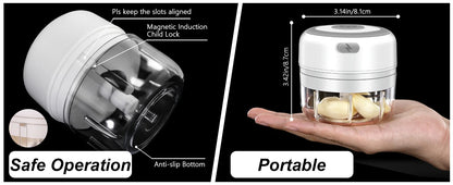 Mini Electric Garlic Chopper (250ml USB Rechargeable)