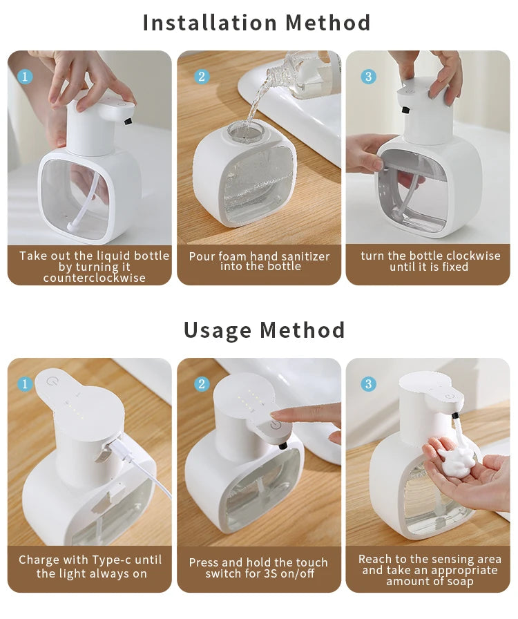 Automatic Foam Soap Dispenser (Wall Mounted, 500ml)
