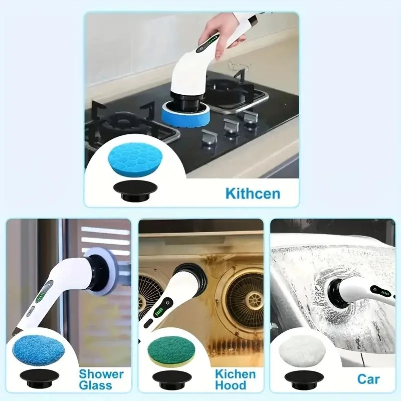 Electric Cleaning Brush Set (Wireless Rotating Scrubber)