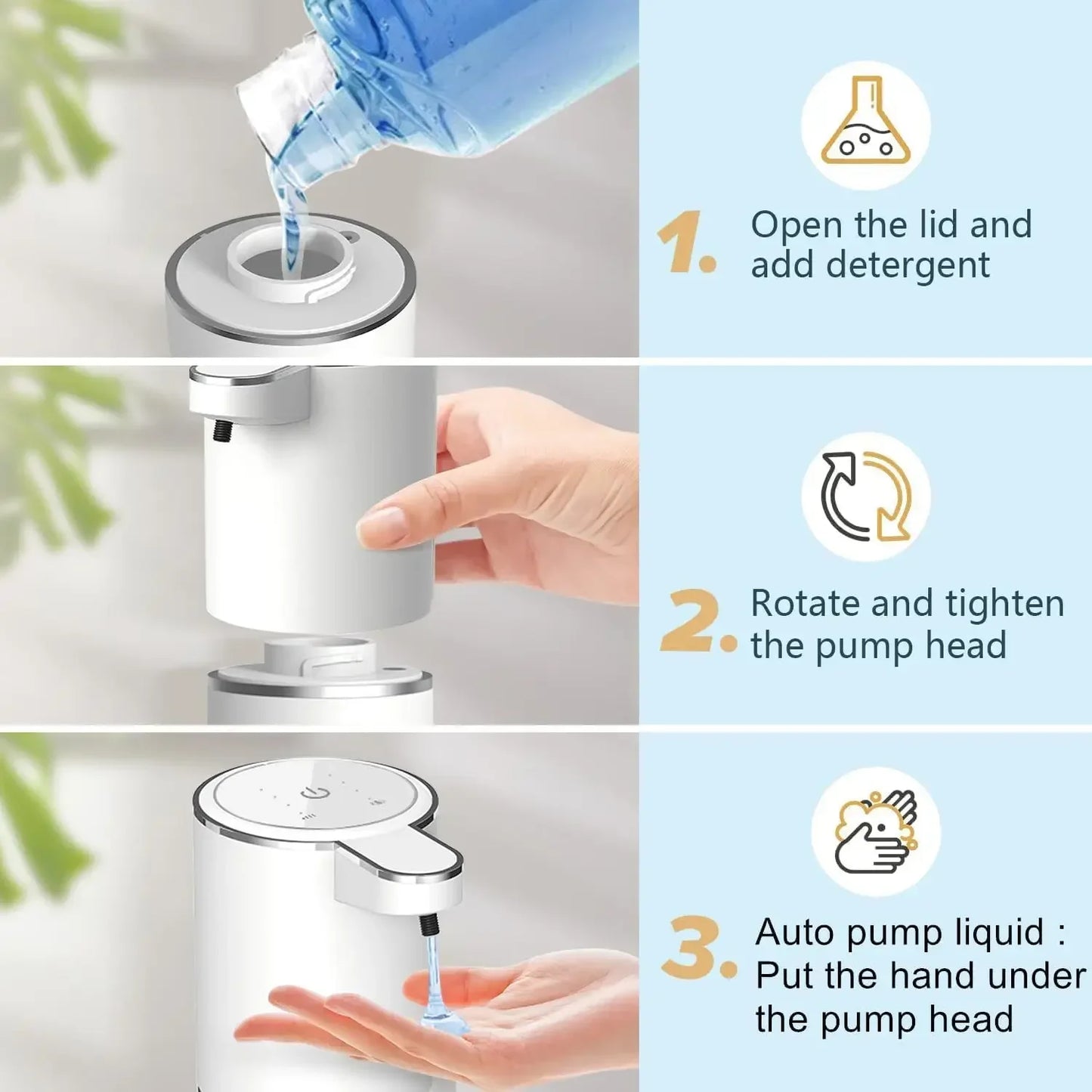 Automatic Touchless Soap Dispenser (USB Rechargeable)