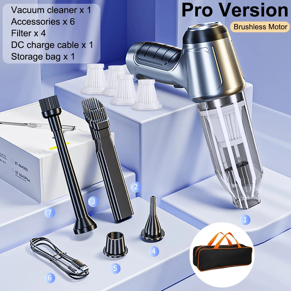 Portable Wireless Car Vacuum Cleaner with Strong Suction