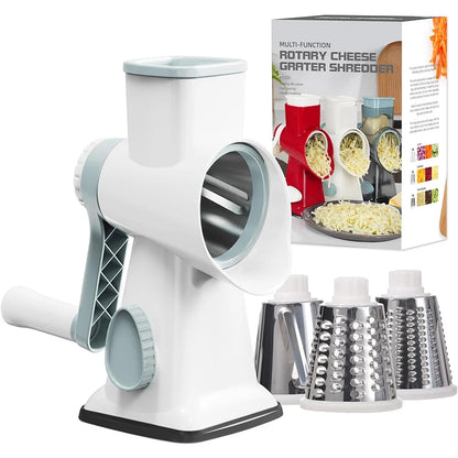 3-in-1 Rotary Cheese Grater & Vegetable Slicer (Manual)