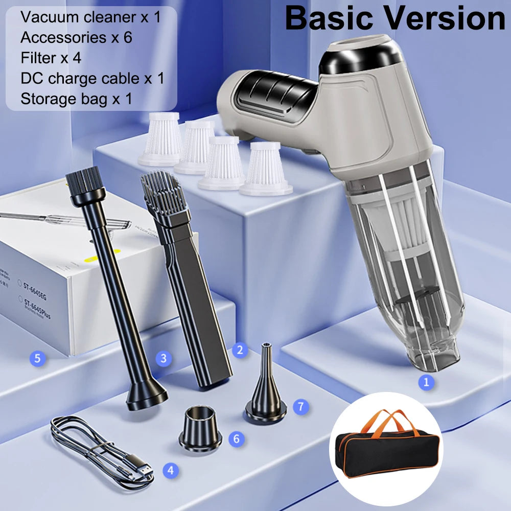 Portable Wireless Car Vacuum Cleaner with Strong Suction