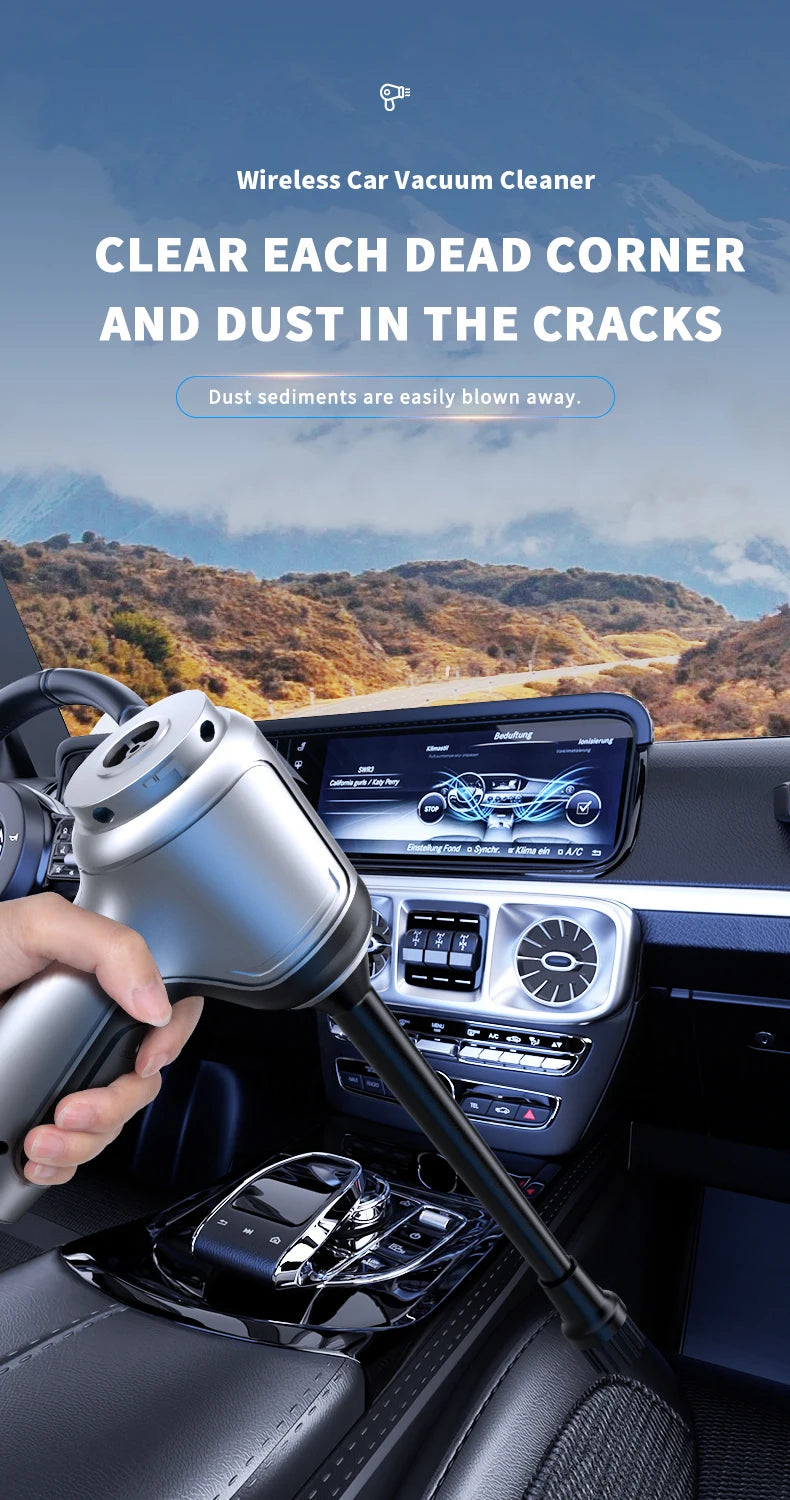 Wireless Car Vacuum Cleaner with Strong Suction (Handheld Mini)