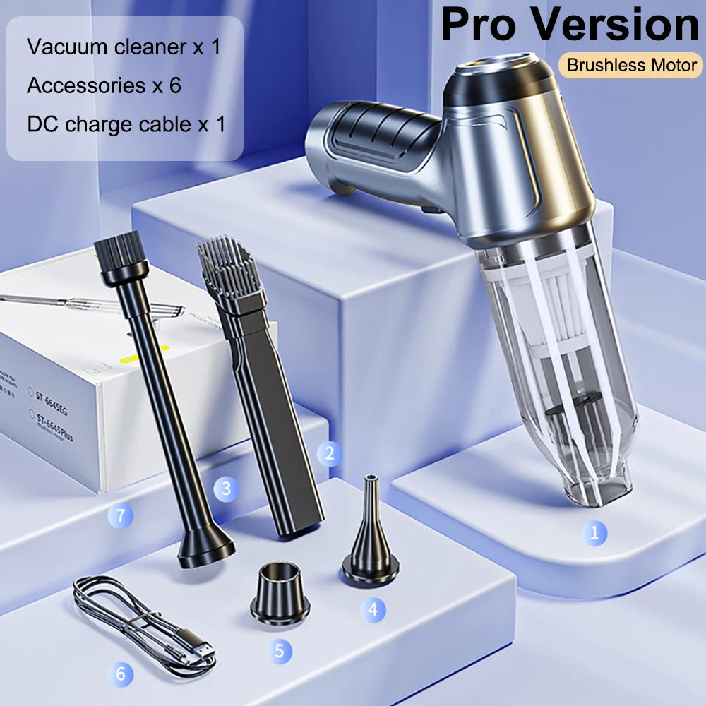 Portable Wireless Car Vacuum Cleaner with Strong Suction