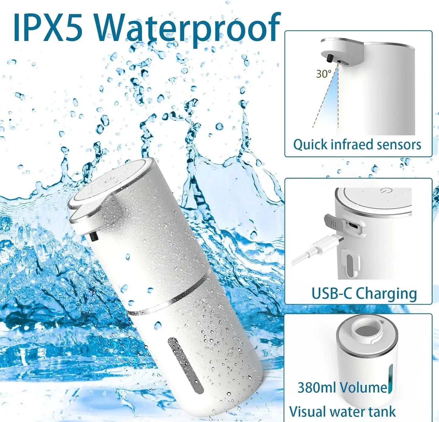 Automatic Touchless Soap Dispenser (USB Rechargeable)