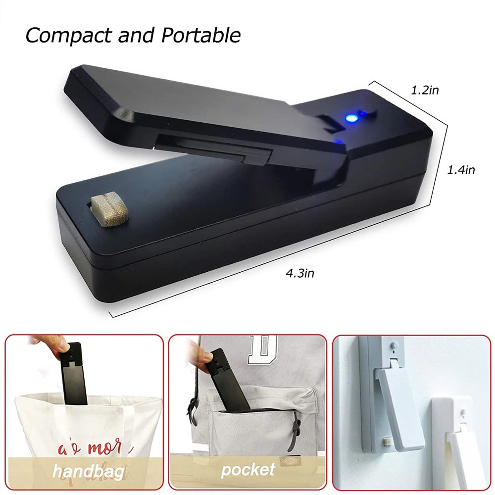 2-in-1 Mini Bag Sealer & Cutter (Rechargeable Portable)